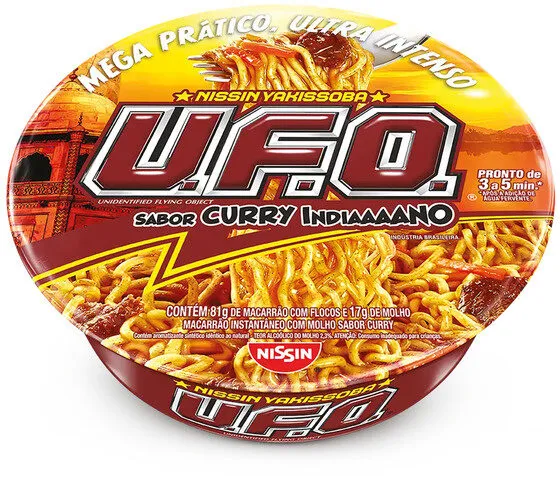 Macarrão Instantâneo Yakissoba Curry Indiano Nissin U.f.o. Bandeja 98g
