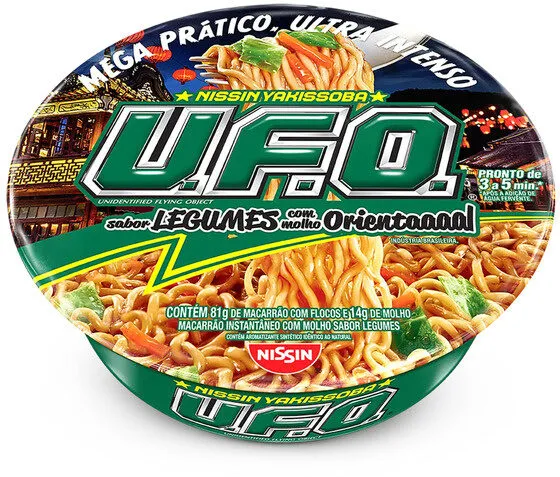 Macarrão Instantâneo Yakissoba Legumes Com Molho Oriental Nissin U.f.o. Bandeja 95g