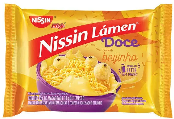 Macarrão Instantâneo Lámen Beijinho Nissin Miojo Pacote 55g