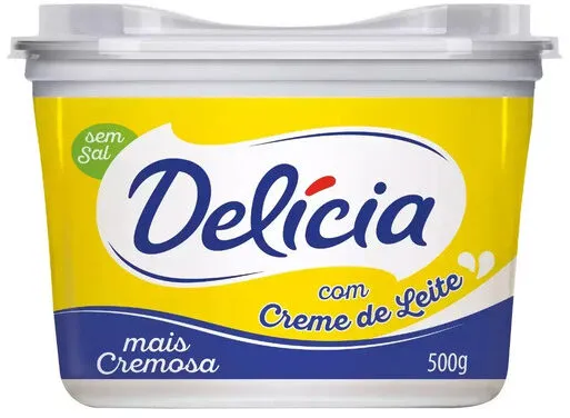 Margarina Sem Sal Delícia Sabor E Cremosidade Pote 500g