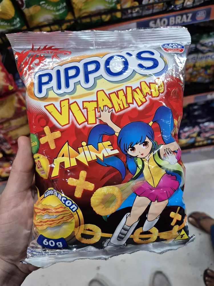 Salgadinho Pippos Anime 60g Bacon