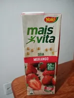 Alimento com soja sabor morango