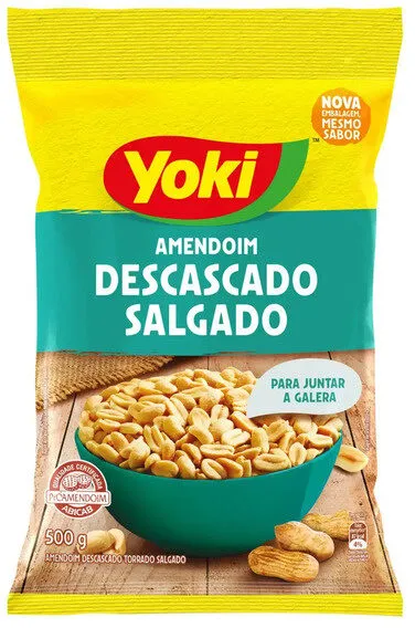 Amendoim Torrado Salgado Sem Casca Yoki Pacote 500g