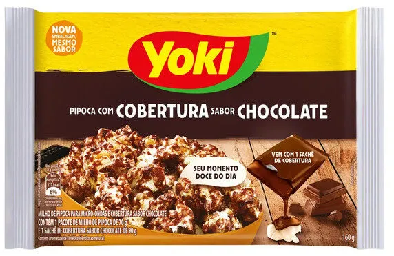 Pipoca Para Micro Ondas Cobertura Chocolate Yoki Pacote 160g