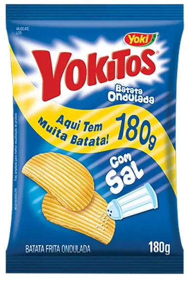Batata Frita Ondulada Com Sal Yoki Yokitos Pacote 180g