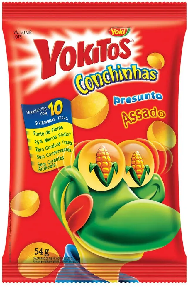 Salgadinho De Milho Conchinha Presunto Yoki Yokitos Pacote 153g