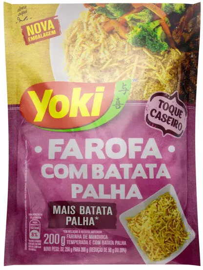 Farofa De Mandioca Com Batata Palha Yoki Pacote 200g