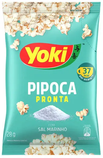 Pipoca Pronta Com Sal Marinho Yoki Pacote 28g