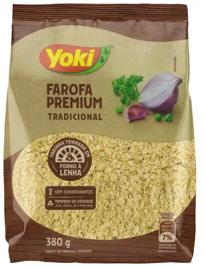 Farofa De Mandioca Tradicional Yoki Premium Pacote 380g