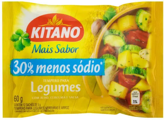 Tempero Pó Para Legumes Kitano Pacote 60g 12 Unidades
