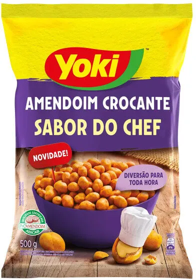 Amendoim Crocante Alho E Limão Yoki Sabor Do Chef Pacote 500g