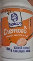 Iogurte Integral Laranja, Cenoura E Mel Batavo Copo 170g