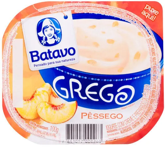 Iogurte Grego Pêssego Batavo Pote 100g