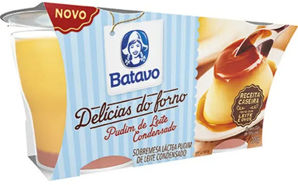Sobremesa Láctea Pudim Leite Condensado Batavo Delícias Do Forno Bandeja 200g 2 Unidades
