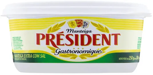 Manteiga Extra Com Sal Président Gastronomique Pote 200g