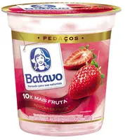 Iogurte Integral Morango Batavo Pedaços Pote 500g