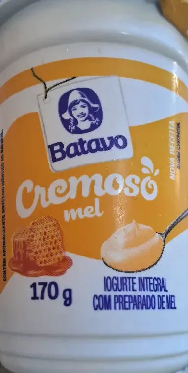 Iogurte integral com preparado de mel