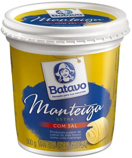 Manteiga Extra Com Sal Batavo Pote 500g