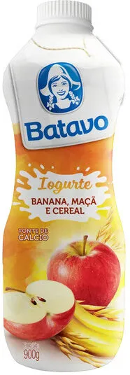 Iogurte Parcialmente Desnatado Banana, Maçã E Cereal Batavo Garrafa 900g