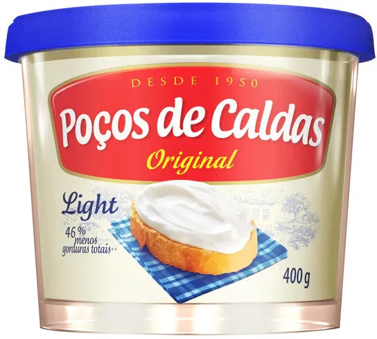 Requeijão Cremoso Original Light Poços De Caldas Pote 400g