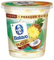 Iogurte Integral Abacaxi E Coco Batavo Pedaços Duo Pote 500g