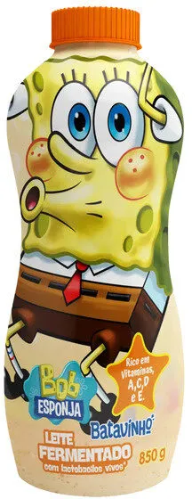 Leite Fermentado Bob Esponja Batavo Batavinho Garrafa 850g
