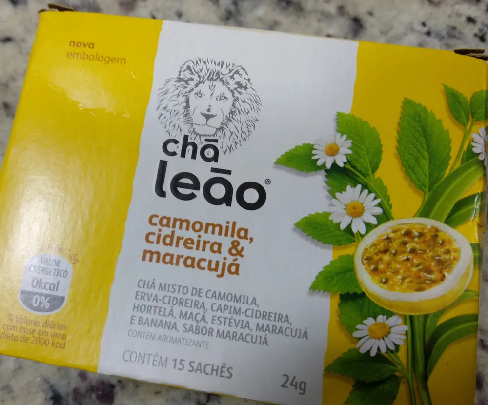 Chá de sachê (camomila, cidreira e maracujá)