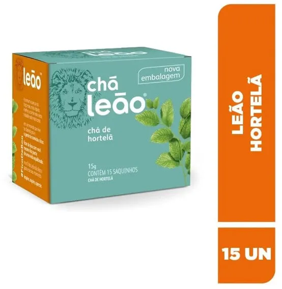 Chá Hortelã Chá Leão Caixa 15g 15 Unidades