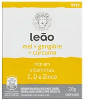 Chá Mel, Gengibre E Cúrcuma Leão Caixa 20g 10 Unidades