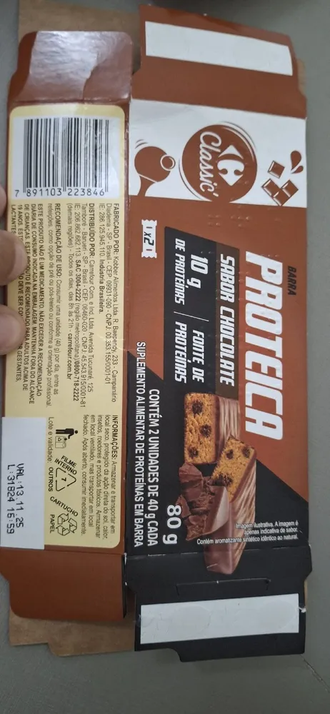 Barra Proteica Chocolate