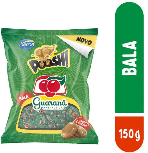 Bala Guaraná Antarctica Poosh Pacote 150g