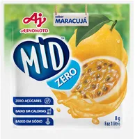 Refresco Em Pó Maracujá Zero Açúcar Mid Pacote 8g