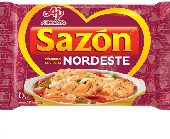 Tempero Sabores Do Nordeste Sazón Pacote 60g 12 Unidades