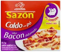 Caldo Pó Bacon Defumado Sazón Caixa 37,5g 5 Unidades
