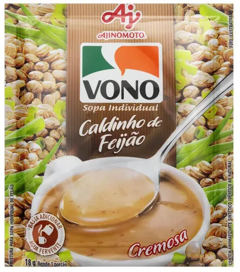 Sopa Individual Cremosa Caldinho De Feijão Vono Pacote 18g