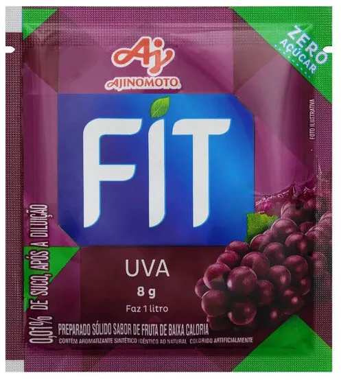 Refresco Em Pó Uva Zero Açúcar Mid Pacote 8g