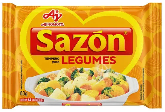 Tempero Para Legumes Sazón Pacote 60g 12 Unidades