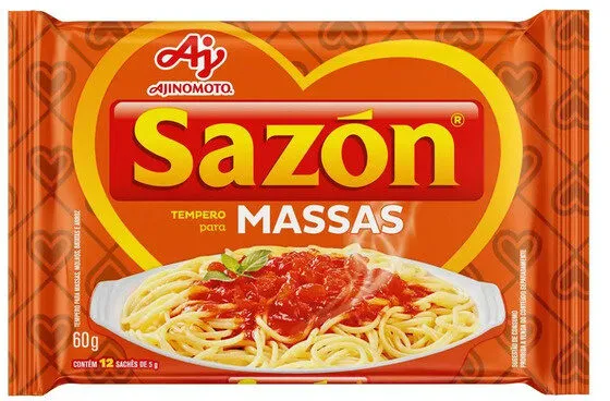 Tempero Para Massas Sazón Pacote 60g 12 Unidades
