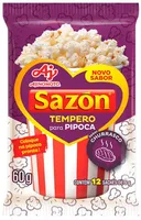 Tempero Para Pipoca Churrasco Sazón Pacote 60g 12 Unidades