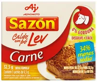 Caldo Pó Carne Sazón Lev Caixa 32,5g 5 Unidades