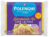 Queijo Processado Prato Zero Lactose Polenghi Sandwich In 144g