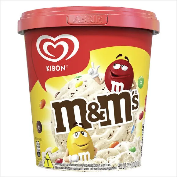 Sorvete Baunilha Com Confeitos M Ms Kibon Pote 800ml