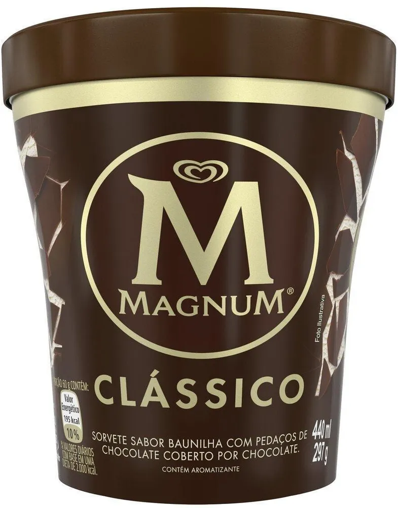 Sorvete Clássico Magnum Pote 440ml