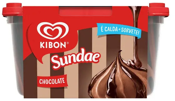 Sorvete Sundae Chocolate Kibon Pote 1,4l