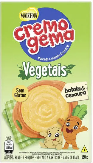 Creme Batata Cenoura Maizena Cremogema Vegetais Caixa 160g