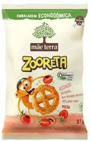 Salgadinho De Milho E Arroz Integral Orgânico Pizza Mãe Terra Zooreta Pacote 87g Embalagem Econômica