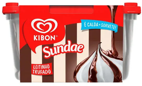 Sorvete Sundae Leitinho Trufado Kibon Pote 1,4l