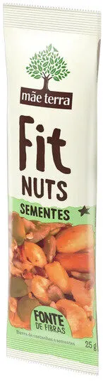 Barra De Nuts Sementes Mãe Terra Fit Nuts Pacote 25g