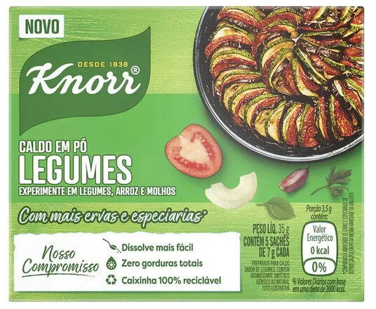 Caldo Pó Legumes Knorr Caixa 35g 5 Unidades