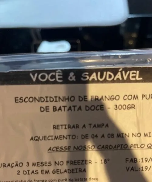 Escondidinho frango e batata doce